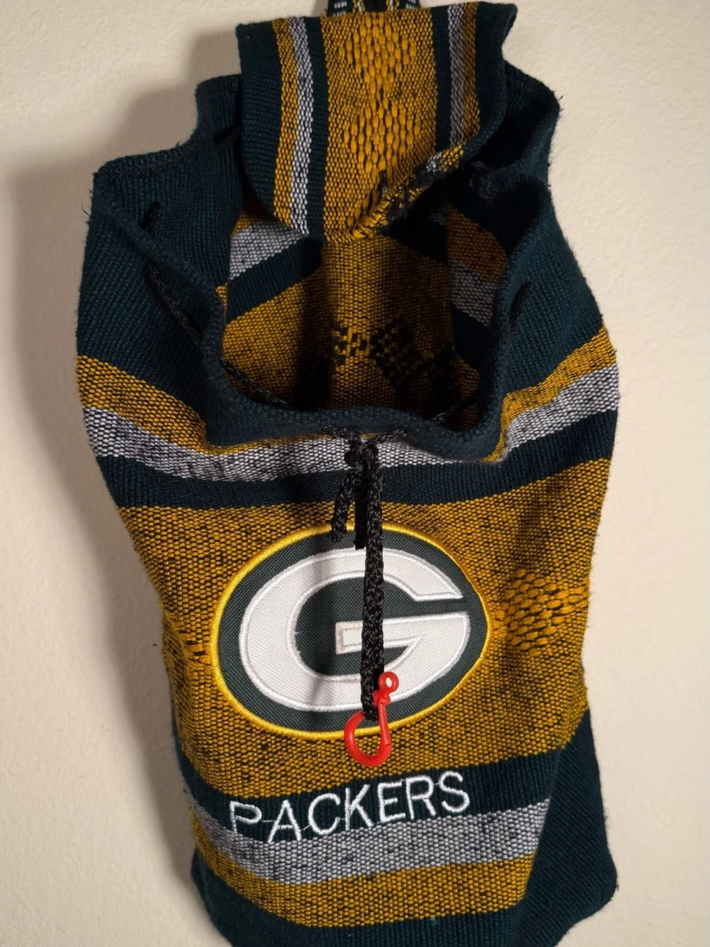 Green Bay Packers Knit Baja Backpack Drawstring Bag